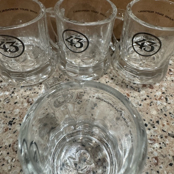 Licor 43 Glass Mini Beer Mug Shot GLASS - 3 total - these are GLASS, not plastic - Picture 7 of 7